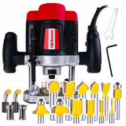 Frezarka Górnowrzecionowa Do Drewna 2000W 6mm 8mm Zestaw