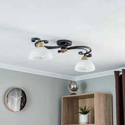 Lampa sufitowa Flora Luminex, możliwość ściemniania, czarny, salon