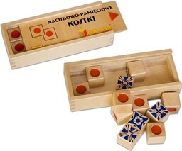 Kostki drewniane, nacisk-pamięć, 210013-Pilch, zabawki edukacyjne