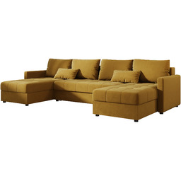 Edinos Musztardowy narożnik rozkładany w kształcie U D9-B79