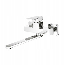 Laveo Kvadrato Bateria Kuchenna Ścienna Chrom Połysk