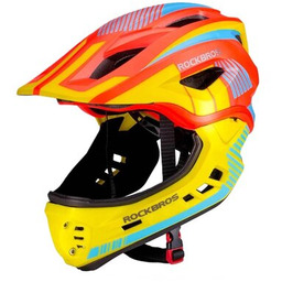 ROCKBROS Kask rowerowy TT-32SOYB-M Żółto-pomarańczowy dla Dzieci (rozmiar