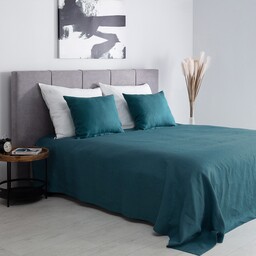 Narzuta na łóżko 260x260 Linen emerald, 260 x