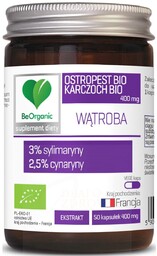 Ostropest + Karczoch Ekstrakt BIO, BE ORGANIC, 50