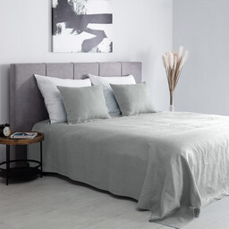 Narzuta na łóżko 260x260 Linen light grey, 260
