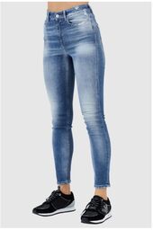 GUESS Niebieskie jeansy damskie z wysokim stanem, Rozmiar