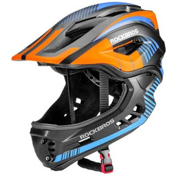ROCKBROS Kask rowerowy TT-32SOBL-M Czarno-pomarańczowy dla Dzieci (rozmiar