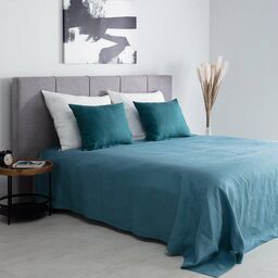 Narzuta na łóżko 260x260 Linen grey-blue, 260 x