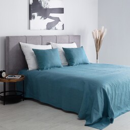 Narzuta na łóżko 260x260 Linen grey-blue, 260 x