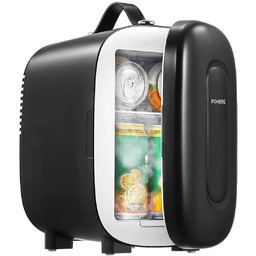 Fohere Mini Lodówka 5L Czarna Ac/Dc/Usb Przenośna Kosmetyczna