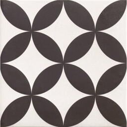 Gres szkliwiony hiszpański Realonda HANOI CIRCLE BLACK mat