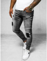 Spodnie jeansowe męskie szare OZONEE NB/MP0031GZ