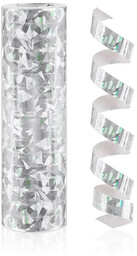 Serpentyna holograficzna - srebrna - 18 szt.