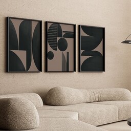Pakamera Zestaw trzech plakatów black abstract