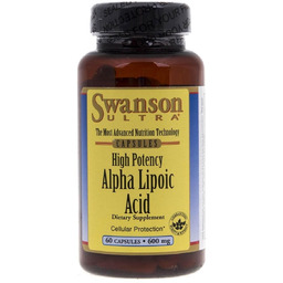 Swanson, Ultra kwas alfa liponowy (ALA), 600 mg,