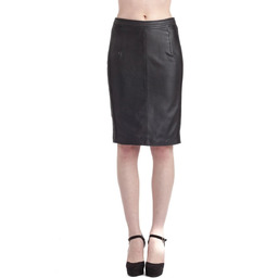 Spódnica damska Chyston Amandine skórzana czarna ołówkowa-XS