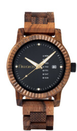 Zegarek drewniany Niwatch COLOUR z datownikiem - TIGERWOOD
