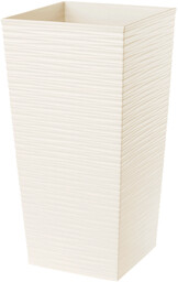 Donica z wkładem dłuto Tuluza 30 cm, kremowa