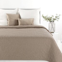 Narzuta na łóżko Len 4 beżowa 220x240 cm