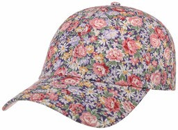 Czapka Allover Flowers by Lipodo, ciemnoniebiesko-brudnoróżowy, One Size