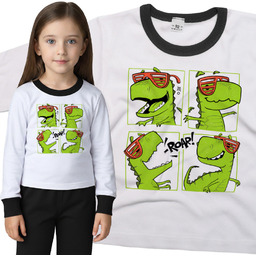 Piżama dziecięca Śmieszny Dinozaur Dino T Rex 98/104