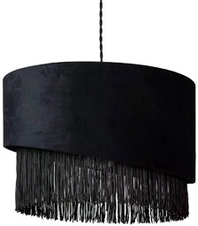 Materiałowa lampa wisząca Fonte ABR-LWAF-E27 Abruzzo aksamit czarny