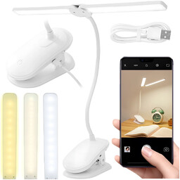 Lampka biurkowa nocna LED akumulator 4000 mAh, podwójne