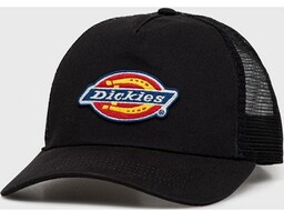 Dickies czapka z daszkiem kolor czarny z aplikacją