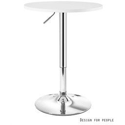 Stolik round fi 60 cm chromowany / biały