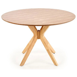 Elior Okrągły stół minimalistyczny w kolorze dębowym H8-T21