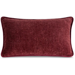 Poszewka szenilowa bordowa z lamówką JA190-02