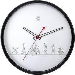 Zegar ścienny nXt Worldtour średnica 30 cm tworzywo