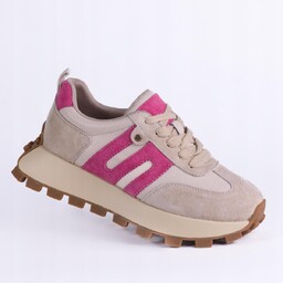 Obuwie sportowe damskie GOODIN GD-XF-207 skóra naturalna zamsz