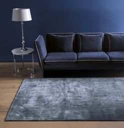 Dywan Handmade Carpet Decor Linen Dark Blue, rękodzieło