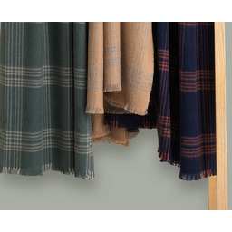 Elvang Pled wełniany Check Blue/Rusty Red