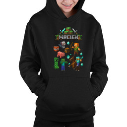 Bluza imienna dla fanów gry Minecraft - dziecięca