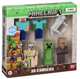 P.m.i. Kids World MINECRAFT 3D ERASERS - 6