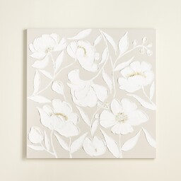 ręcznie zdobiony obraz z motywem kwiatowym statte 100x100