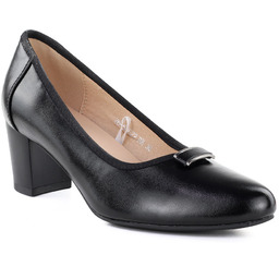 Czółenka na słupku czarne Vinceza 58622