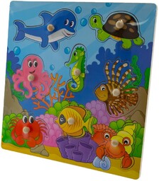 EuroBaby, puzzle drewniane Ocean, 30x30 cm