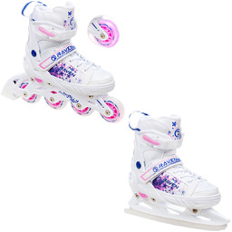 Rolki Łyżwy figurowe Regulowane 2w1 Raven Meia