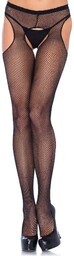 Fishnet Suspender Pantyhose Black