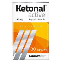 Ketonal Active kapsułki twarde 0,05 g, 30 kapsułek