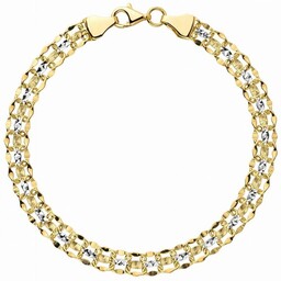 Bransoletka Złota z Kolekcji "PIATTO" w Dwóch Kolorach