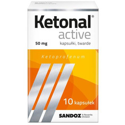 Ketonal Active kapsułki twarde 0,05 g, 10 kapsułek