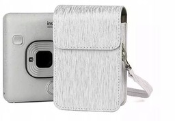 Instax-FUJIFILM, pokrowiec do aparatu Instax Mini Liplay, srebrny
