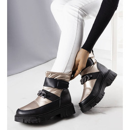 Złote śniegowce z łańcuchem Ephraim-41