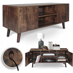 Szafka Pod Tv Lowboard, Retro Stolikt Telewizyjny 110x50x40