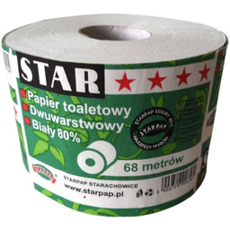Starpap papier toaletowy makulatura bielony banderola celmetto 18