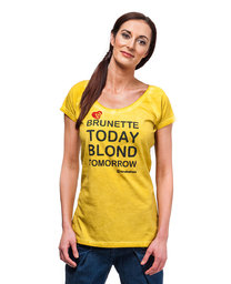 t-shirt damski HORSEFEATHERS B TODAY TOP (washed yellow)